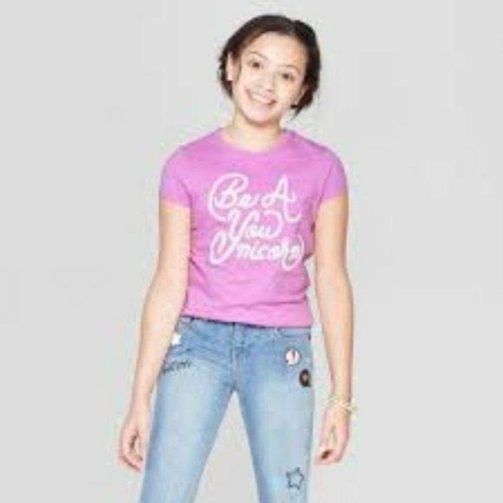 Cat & Jack You Nicorn Short Sleeve Violet Tee  S